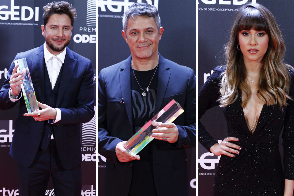 Aitana, Manuel Carrasco y Alejandro Sanz en los premios Odeón